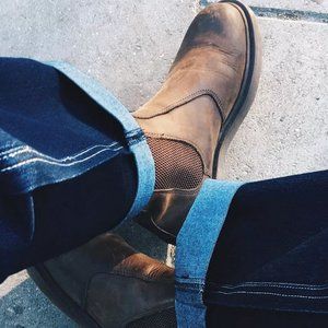 $180 Dr. Martens Unisex 2976 Chelsea Boot, Gaucho Crazy Horse Men 8 Women 9